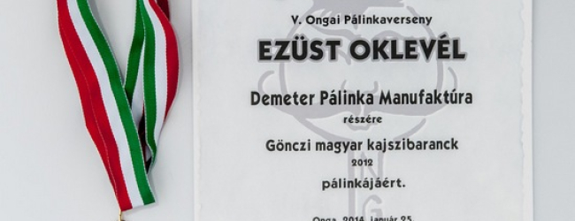 Champion díjas a Demeter Bodza Pálinka